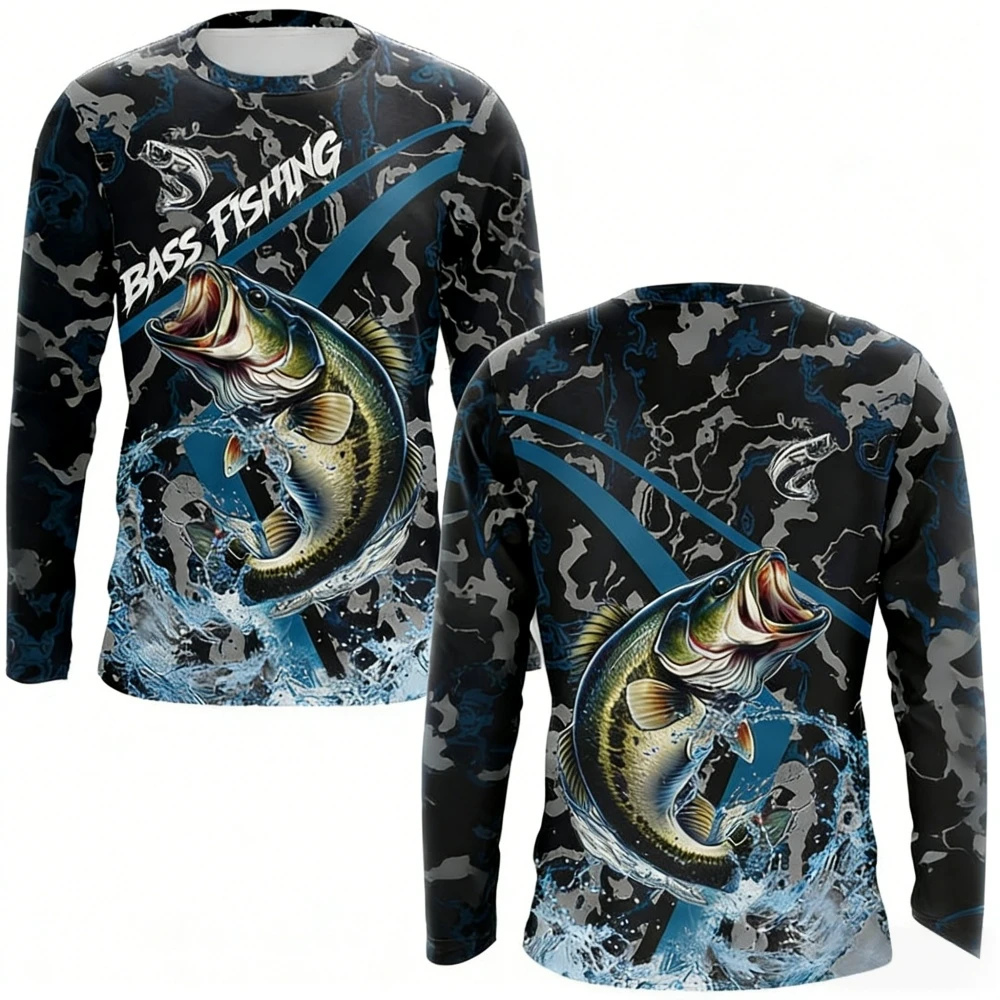 Rash Guard - قميص صيد للرجال بأكمام طويلة، يوفر