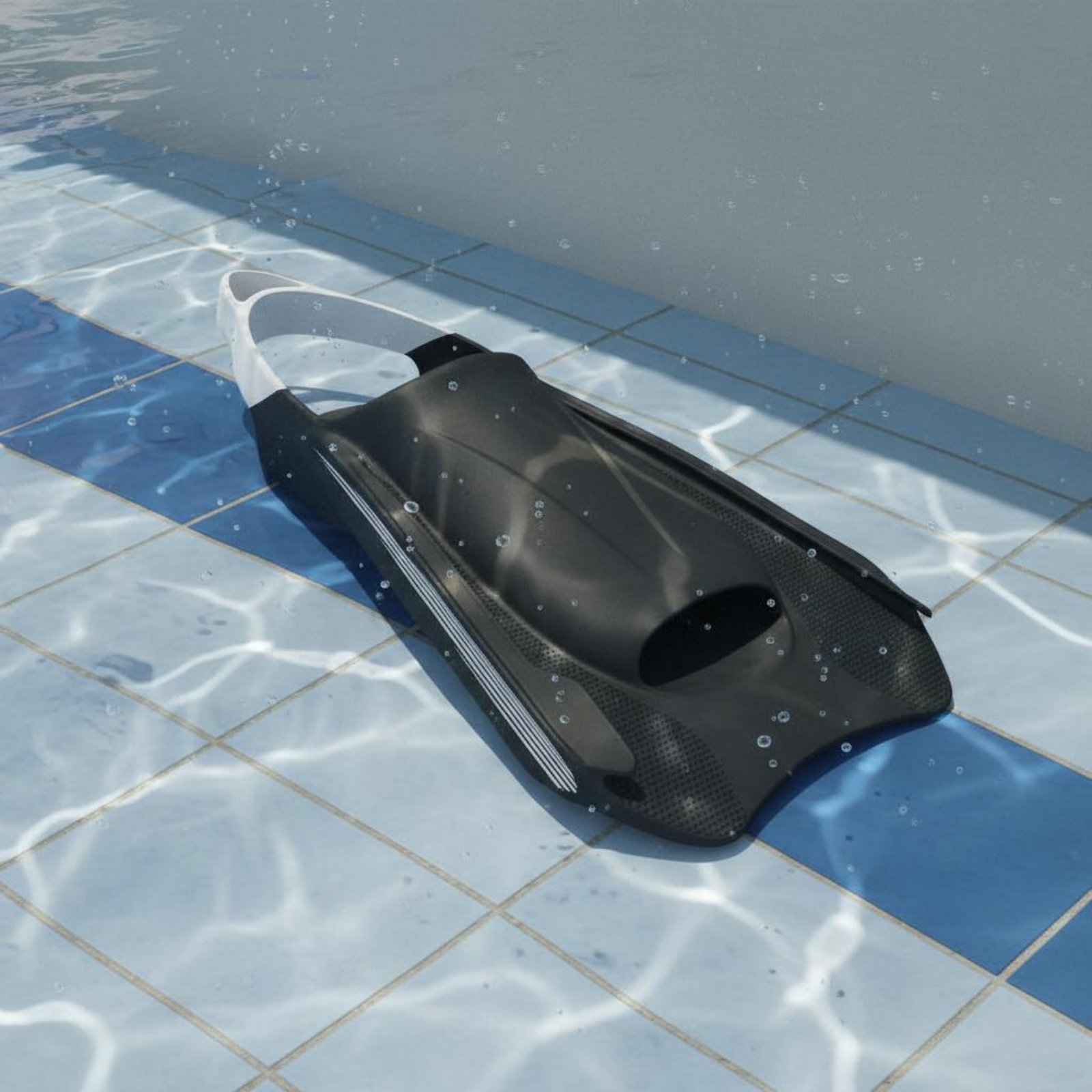 Flippers Swimming - زعانف سباحة سيليكون مرنة قصيرة، معدات