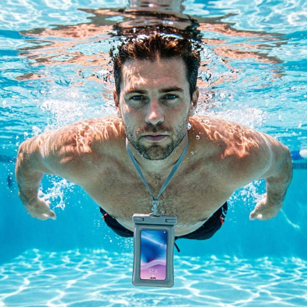 حافظة هاتف مقاومة للماء مع حبل - مراجعة Dry Bag Waterproof وسعره