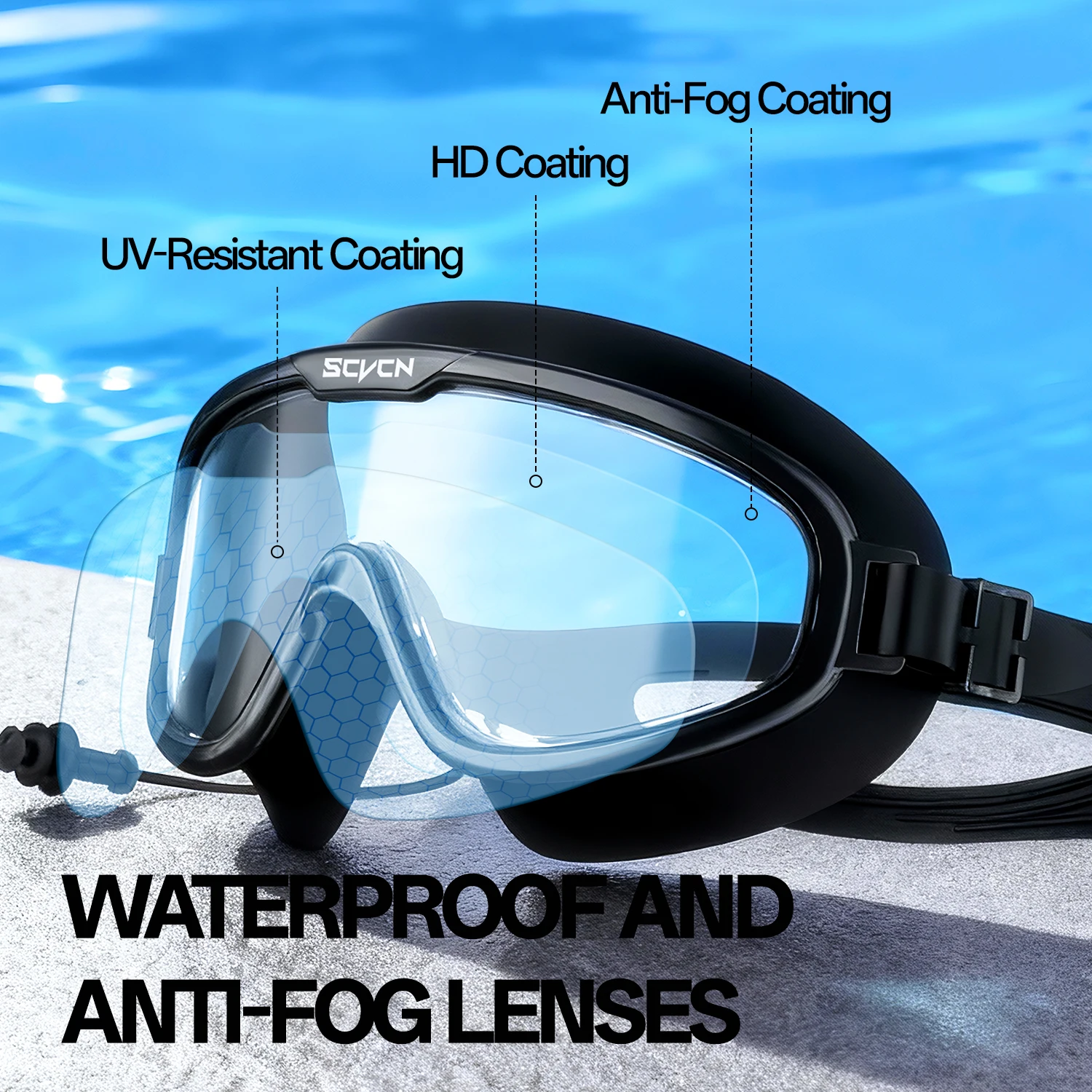 نظارات سباحة احترافية من SCVCN - مراجعة Goggles Swim وسعره