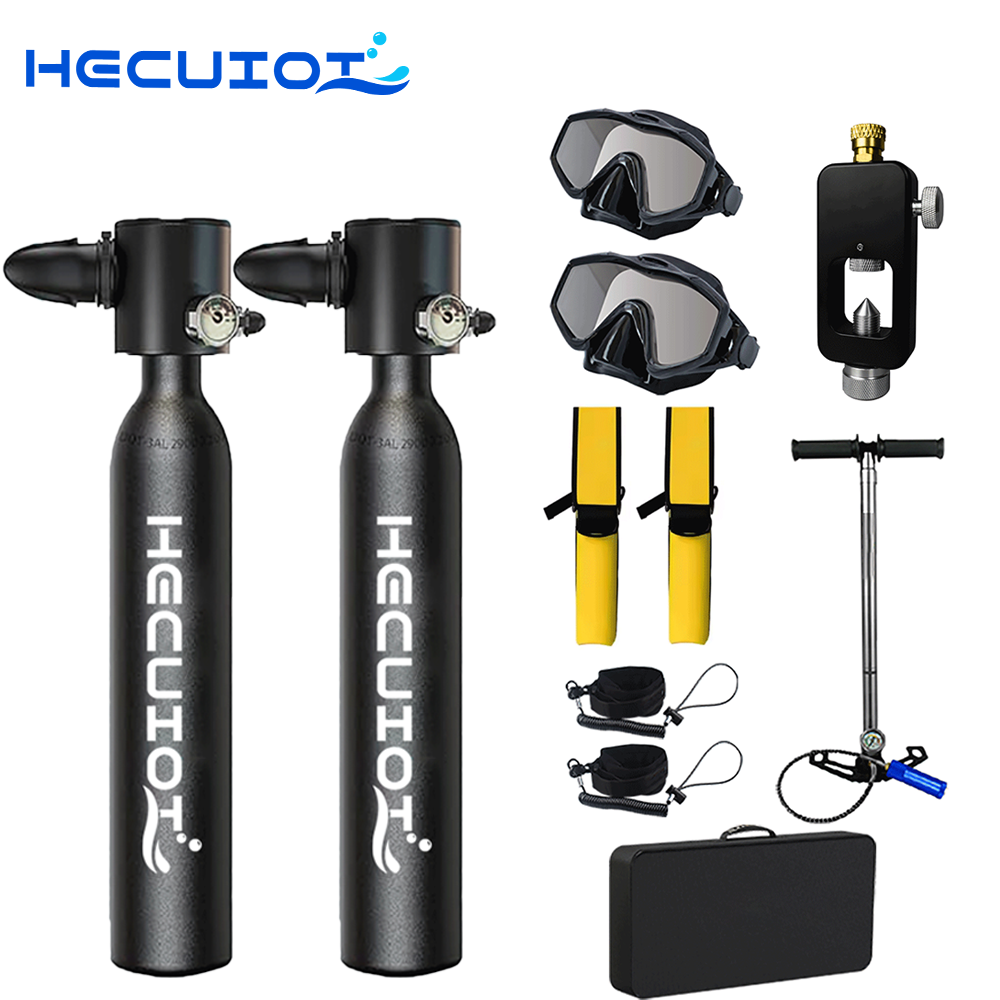 HECUIOI خزان سكوبا صغير معدات  - مراجعة Snorkel Set وسعره